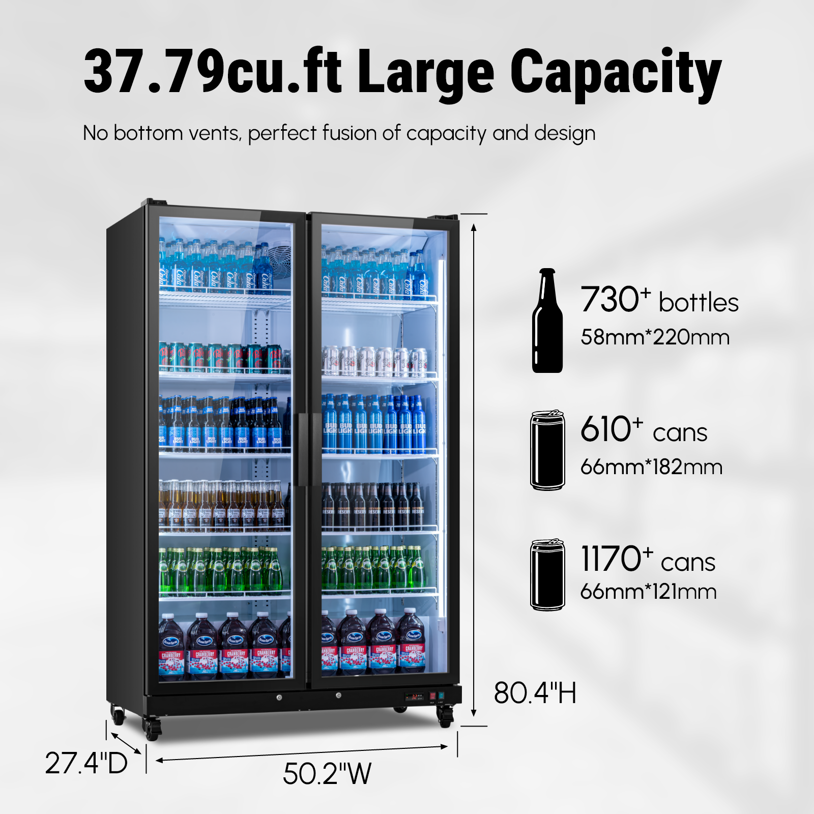 Yeego 22-25-44-50 inch Commercial Merchandiser Refrigerator - Yeego Life