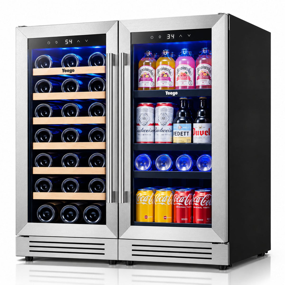 Yeego 30" Wine Beverage Fridge Dual Zone 2 Sets