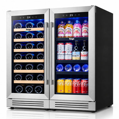Yeego 30" Wine Beverage Fridge Dual Zone 2 Sets