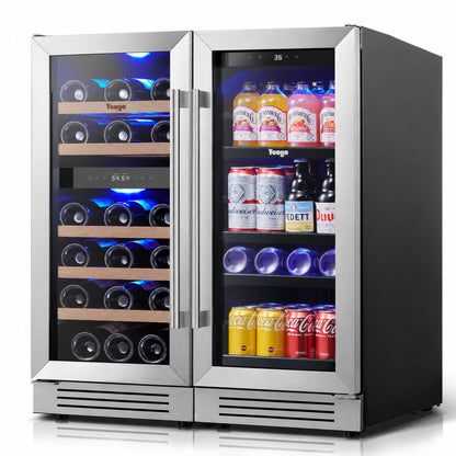 Yeego 30" Wine Beverage Fridge Triple Zone 2 Sets