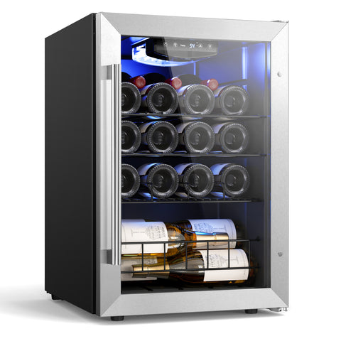 Yeego 20 Bottle Small Compact Wine Fridge, Under Counter, Freestanding or Countertop