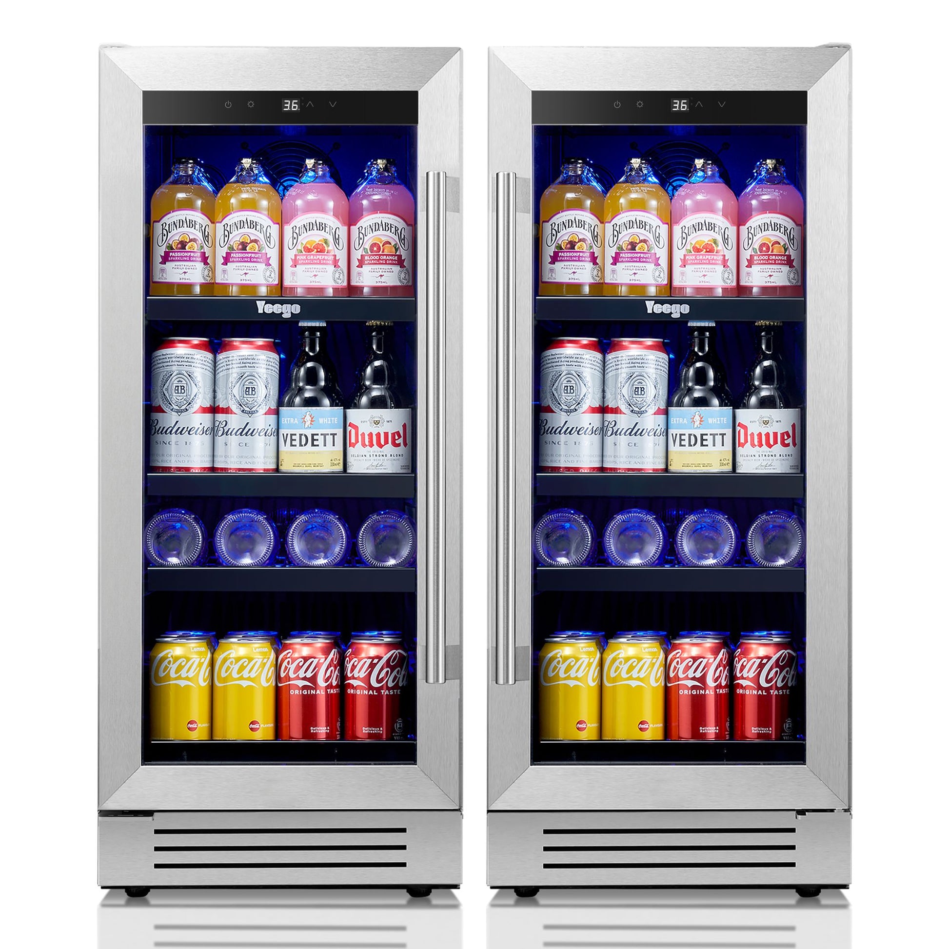 Yeego 30" Beverage Cooler Dual Zone 160 Cans - Yeego Life