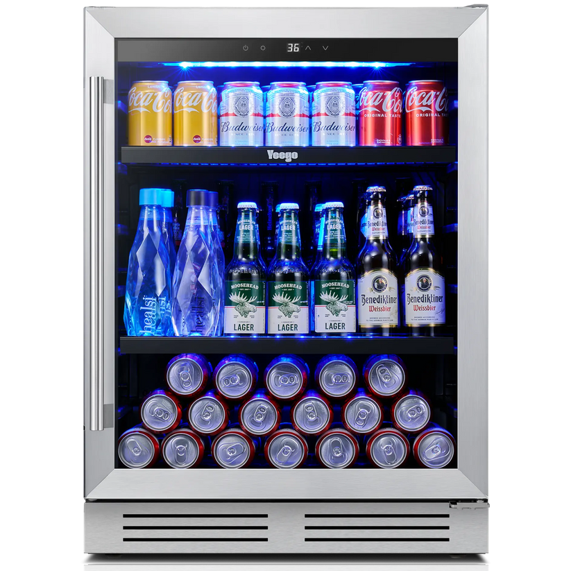 Yeego 24 inch beverage cooler built in beverage fridge