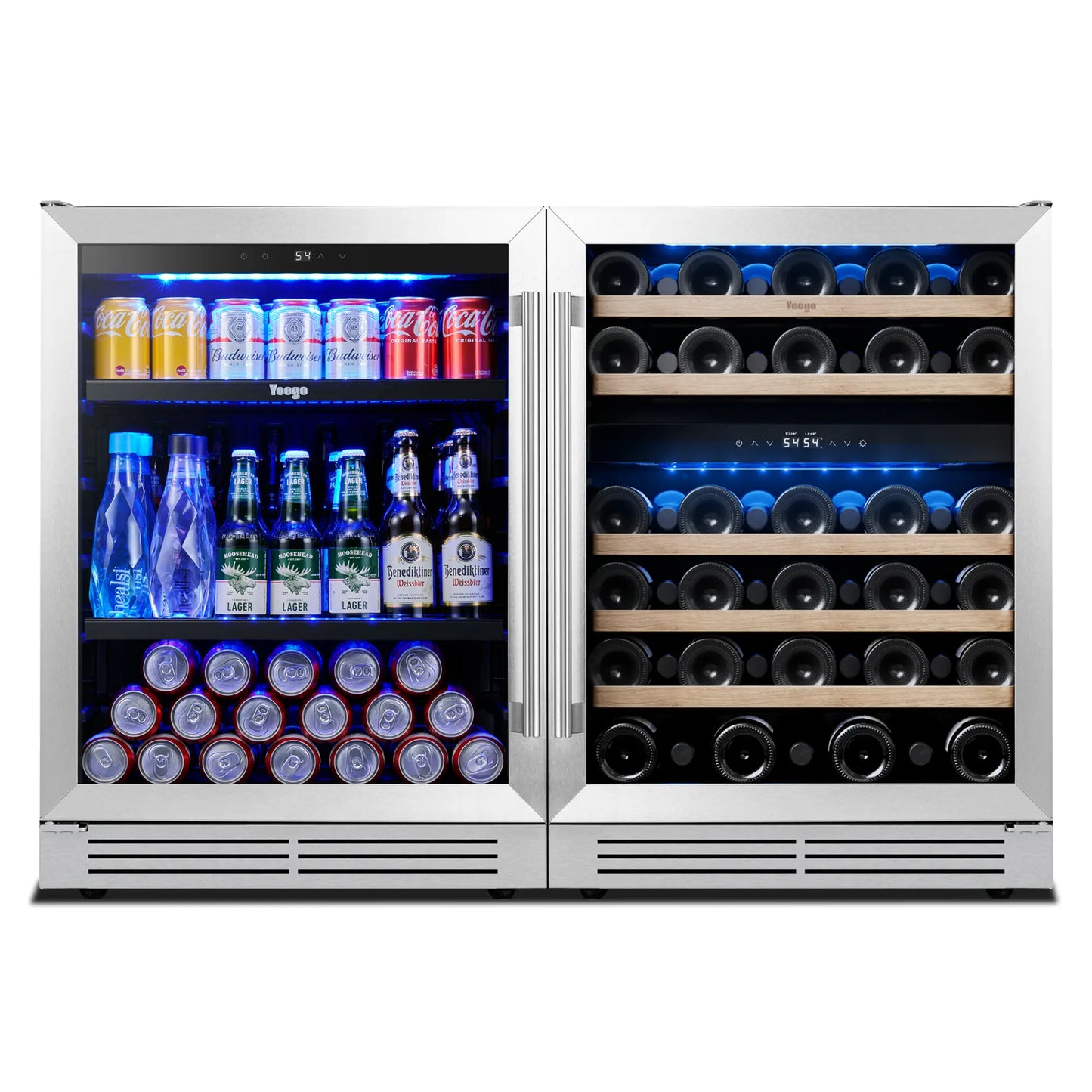 Yeego 48" Wine Beverage Fridge Combo Triple Zone - Yeego Life