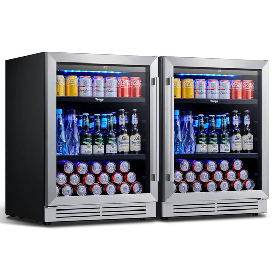 Yeego 48" Beverage Cooler 2 Sets Dual Zone