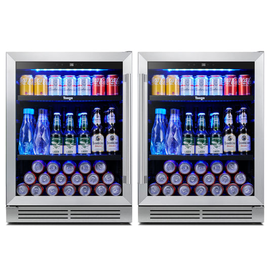 Yeego 48" Beverage Cooler 2 Sets Dual Zone