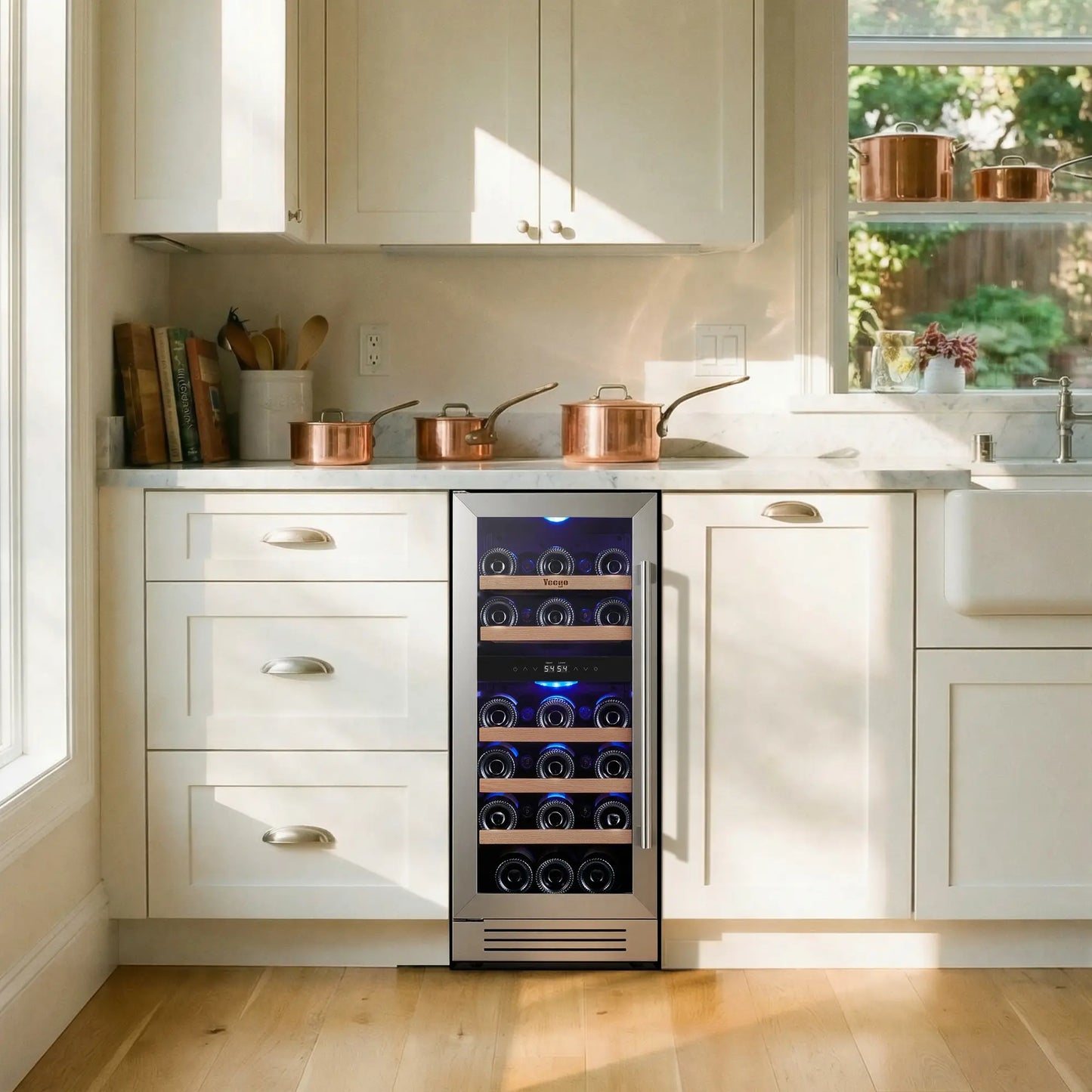 Yeego 15" Wine Fridge Dual Zone 28 Bottles