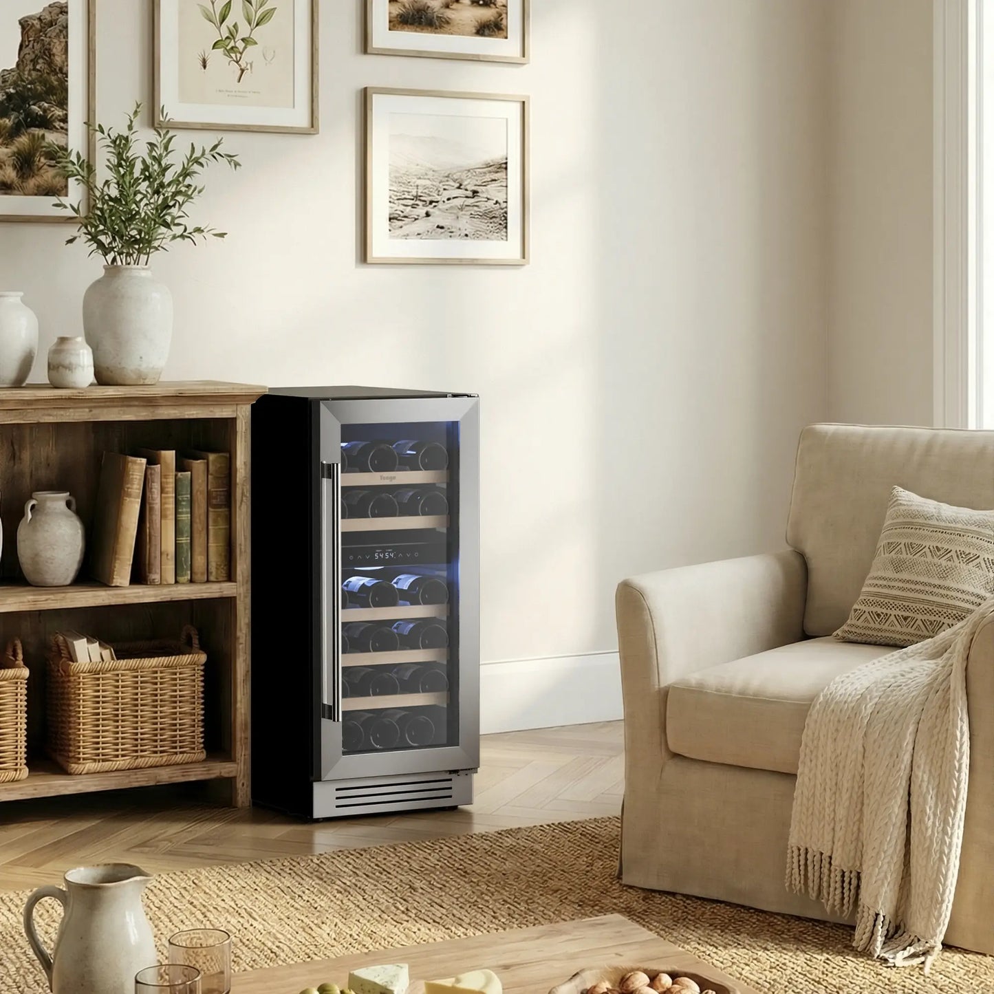 Yeego 15" Wine Fridge Dual Zone 28 Bottles