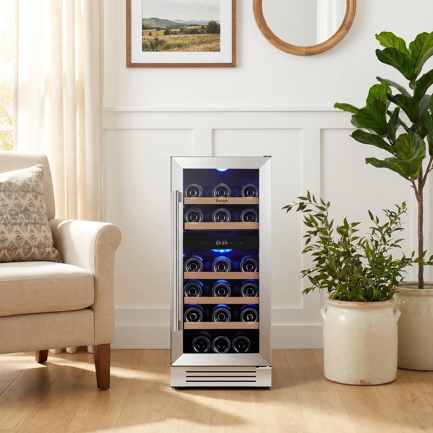 Yeego 15" Wine Fridge Dual Zone 28 Bottles
