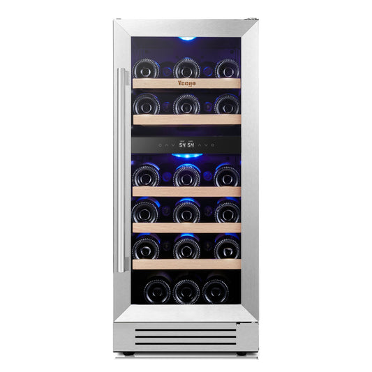 Yeego 15" Wine Fridge Dual Zone 28 Bottles - Yeego Life