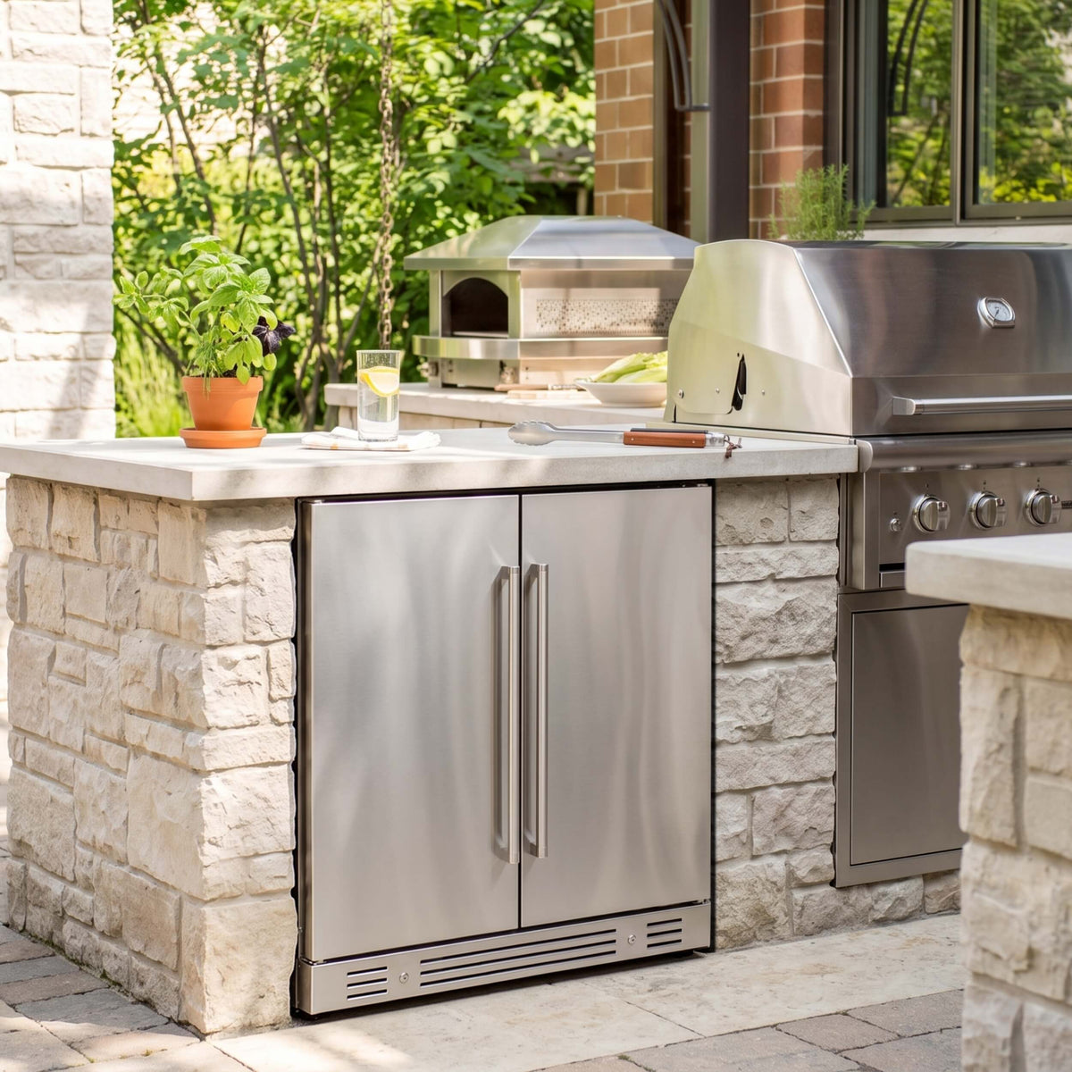 Yeego 30'' Outdoor Wine Beverage Fridge, 80 Cans 33 Bottles