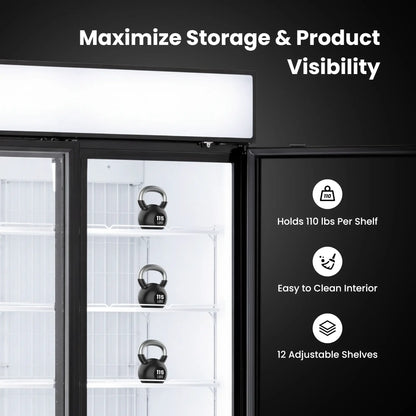 Yeego 62.3 Cu. Ft. 3-Door Commercial Reach-In Freezer