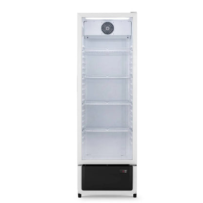 Yeego White Commercial Beverage Refrigerator with Glass Door