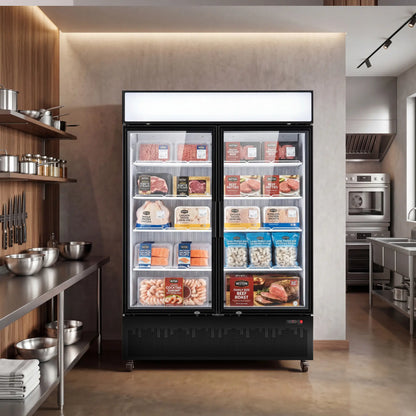 Yeego 41.9 Cu. Ft. 2-Door Commercial Display Freezer