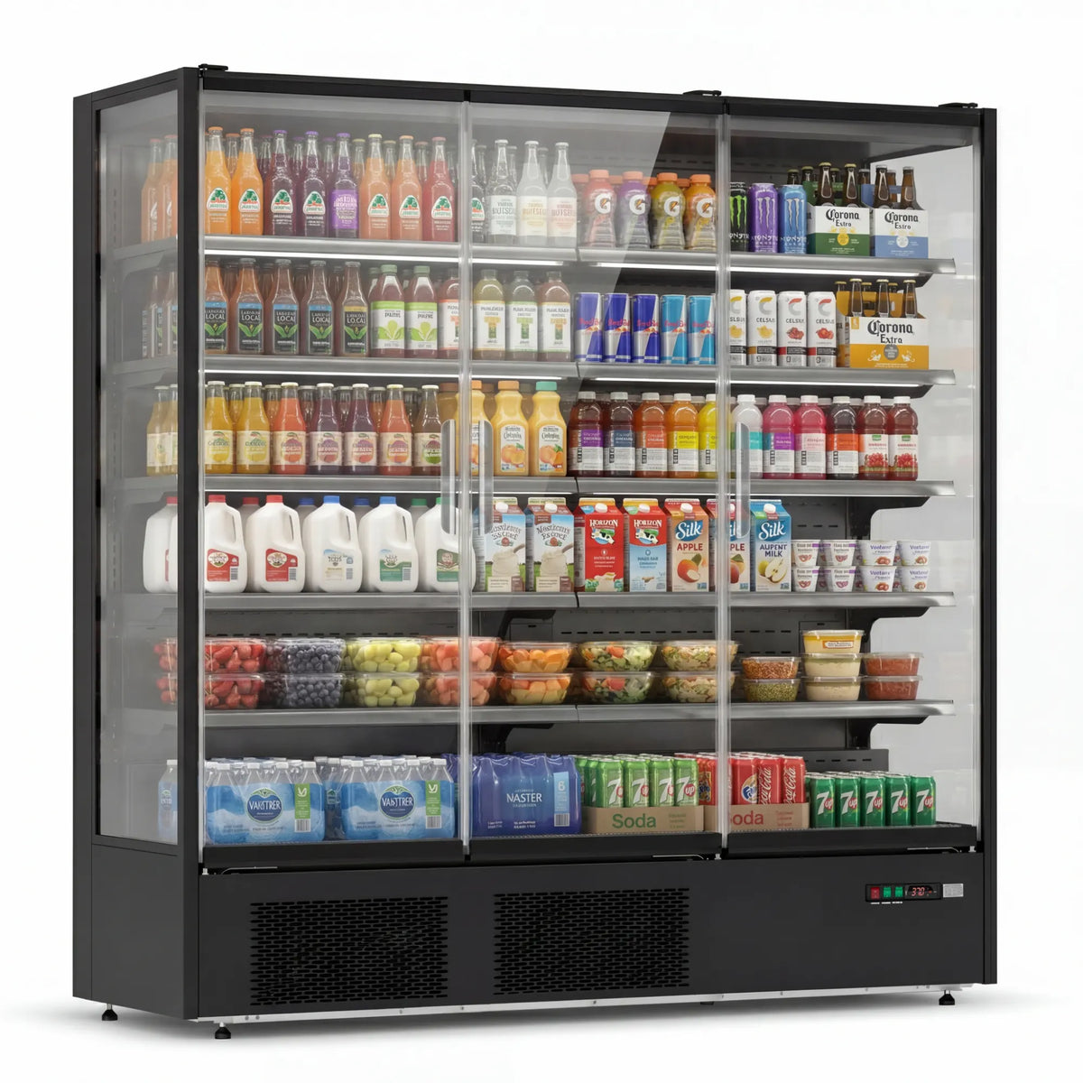 Yeego 68.5 Cu.Ft. 3-Door Open Air Merchandiser Refrigerator