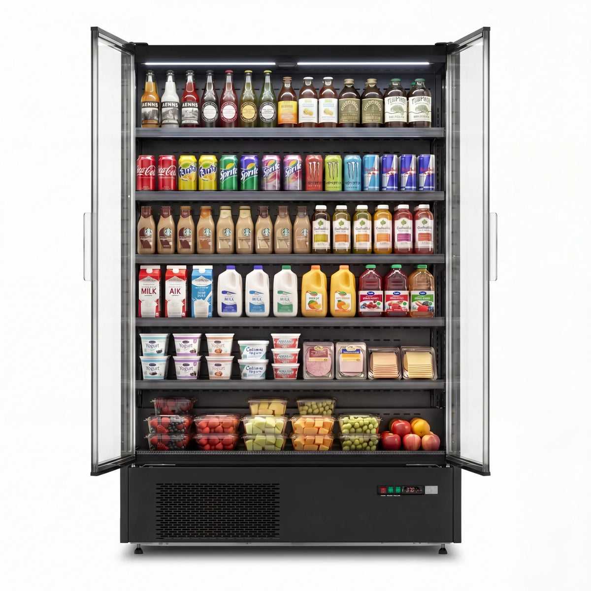 Yeego 45.6 Cu.Ft. 2-Door Open Air Merchandiser Refrigerator