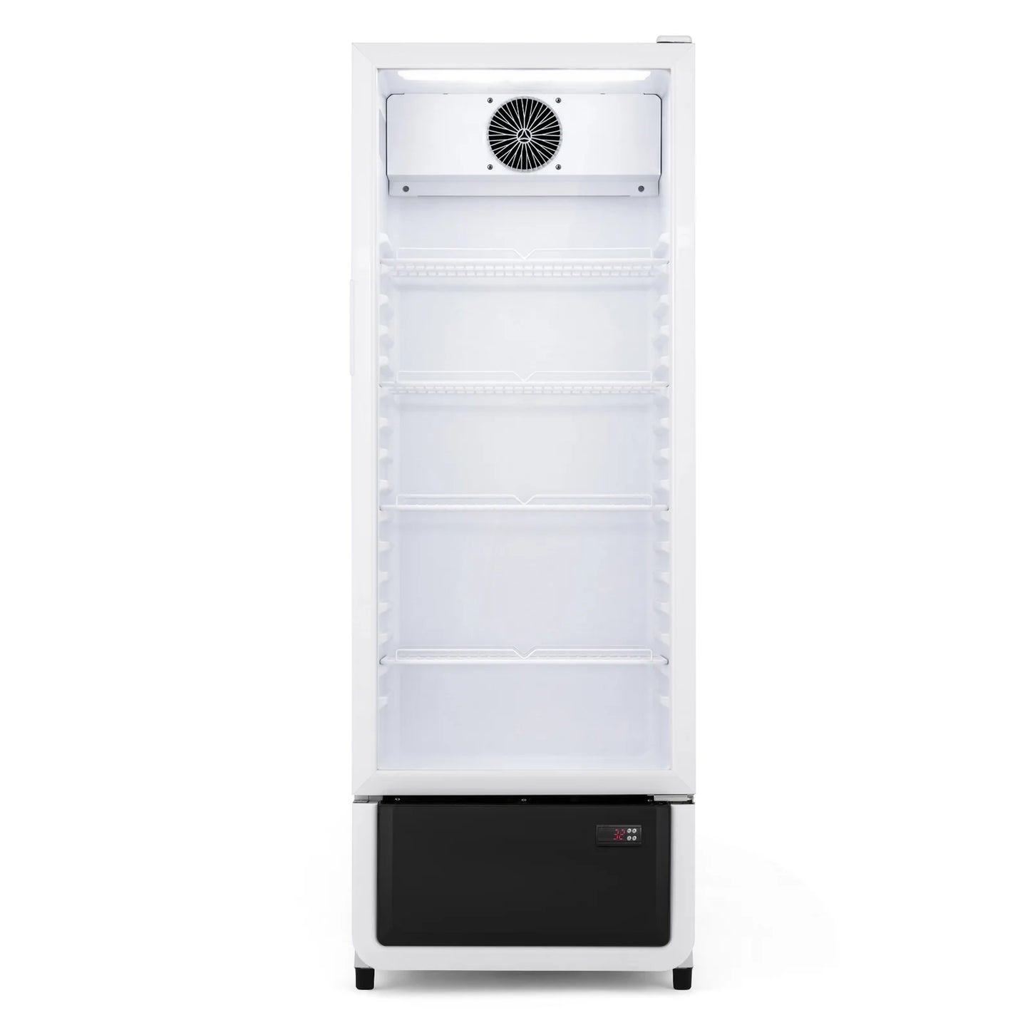 Yeego White Commercial Beverage Refrigerator with Glass Door