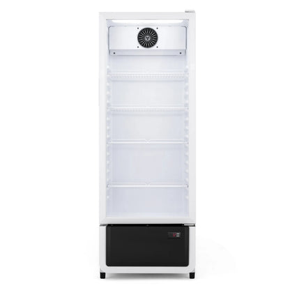 Yeego White Commercial Beverage Refrigerator with Glass Door
