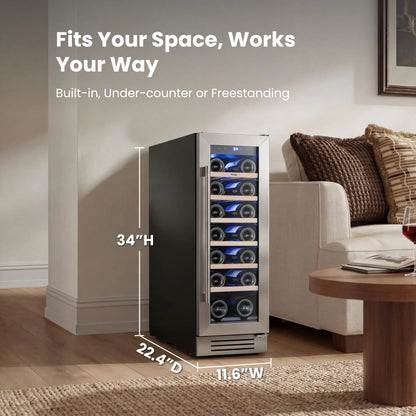 Yeego 12" Wine Fridge 20 Bottles