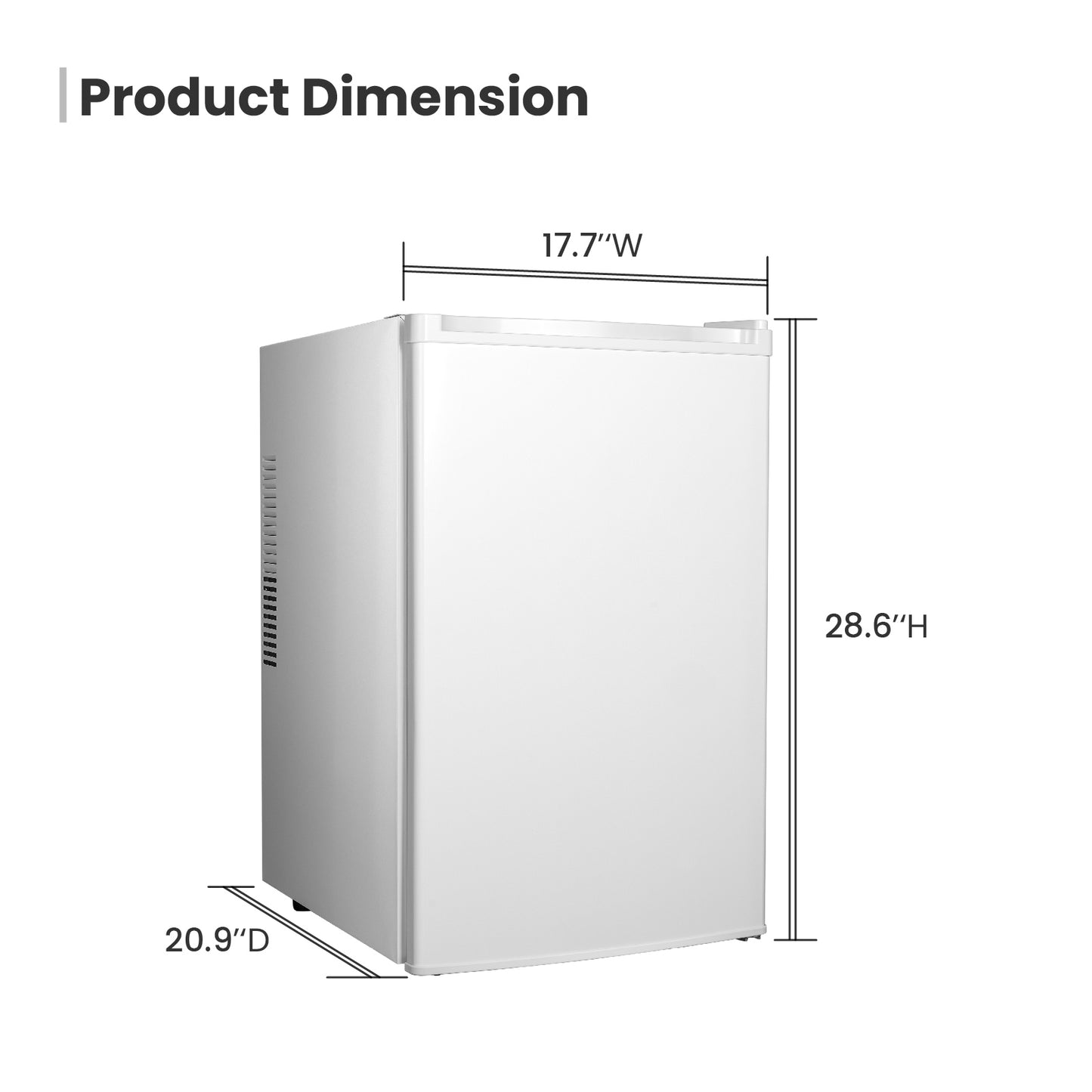 Yeego 17.72-inch 2.47 Cu.Ft Freestanding Beverage Refrigerator
