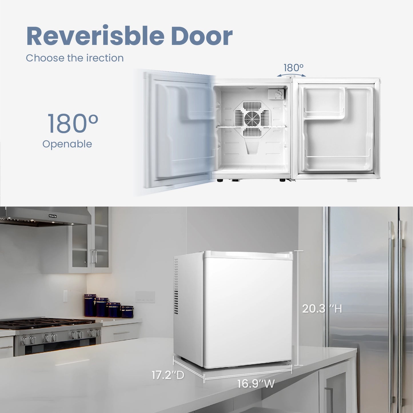Yeego 16.9-inch 1.34 Cu.Ft Compact Mini Refrigerator