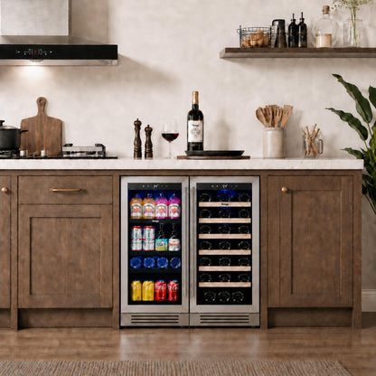 Yeego 30" Wine Beverage Fridge Dual Zone 2 Sets