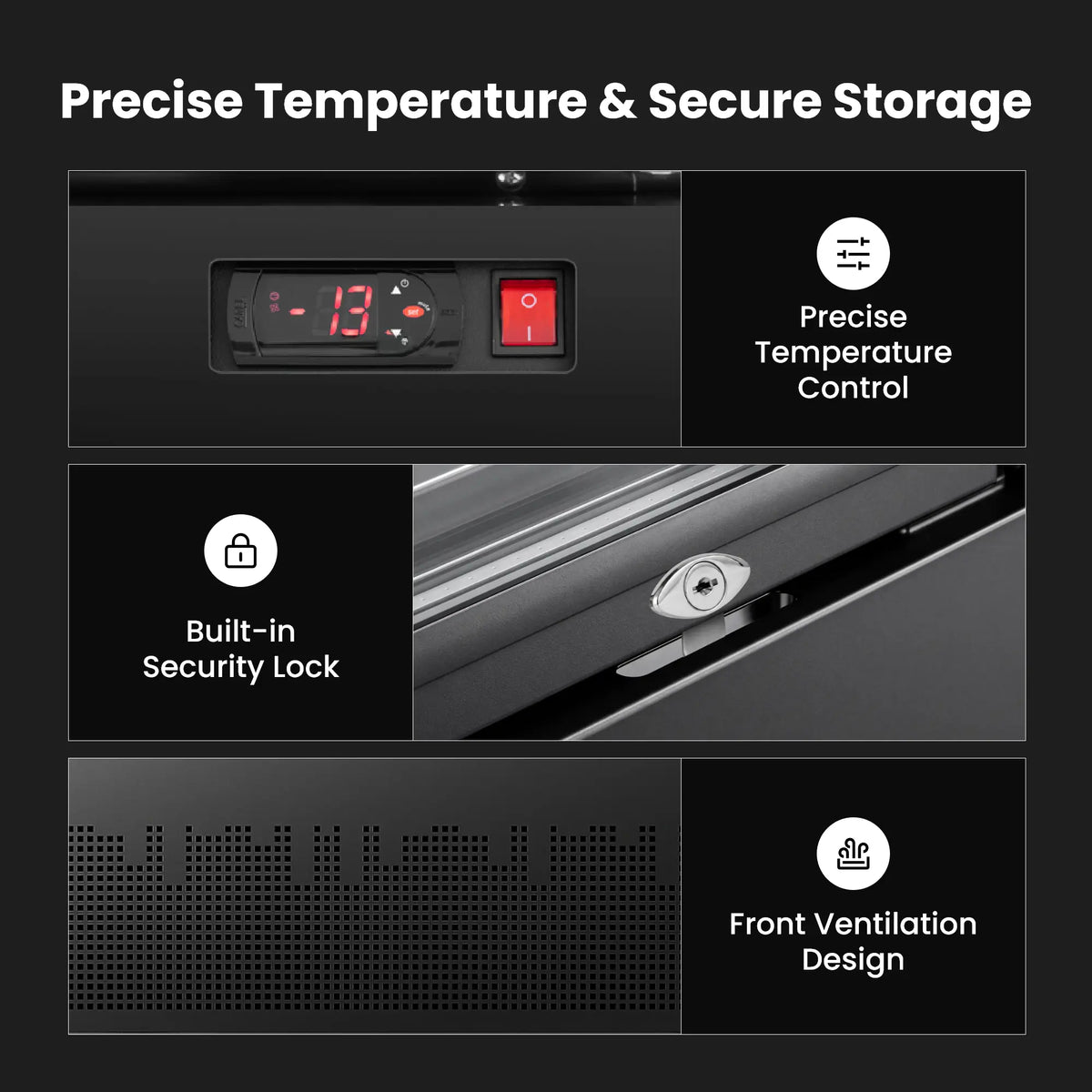 Yeego 18.9 Cu. Ft. Single-Door Commercial Glass Freezer