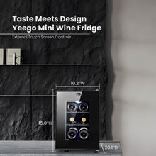 Yeego Countertop Mini Wine Fridge, 6 Bottles