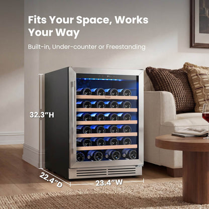 Yeego 24" Wine Fridge 52 Bottles