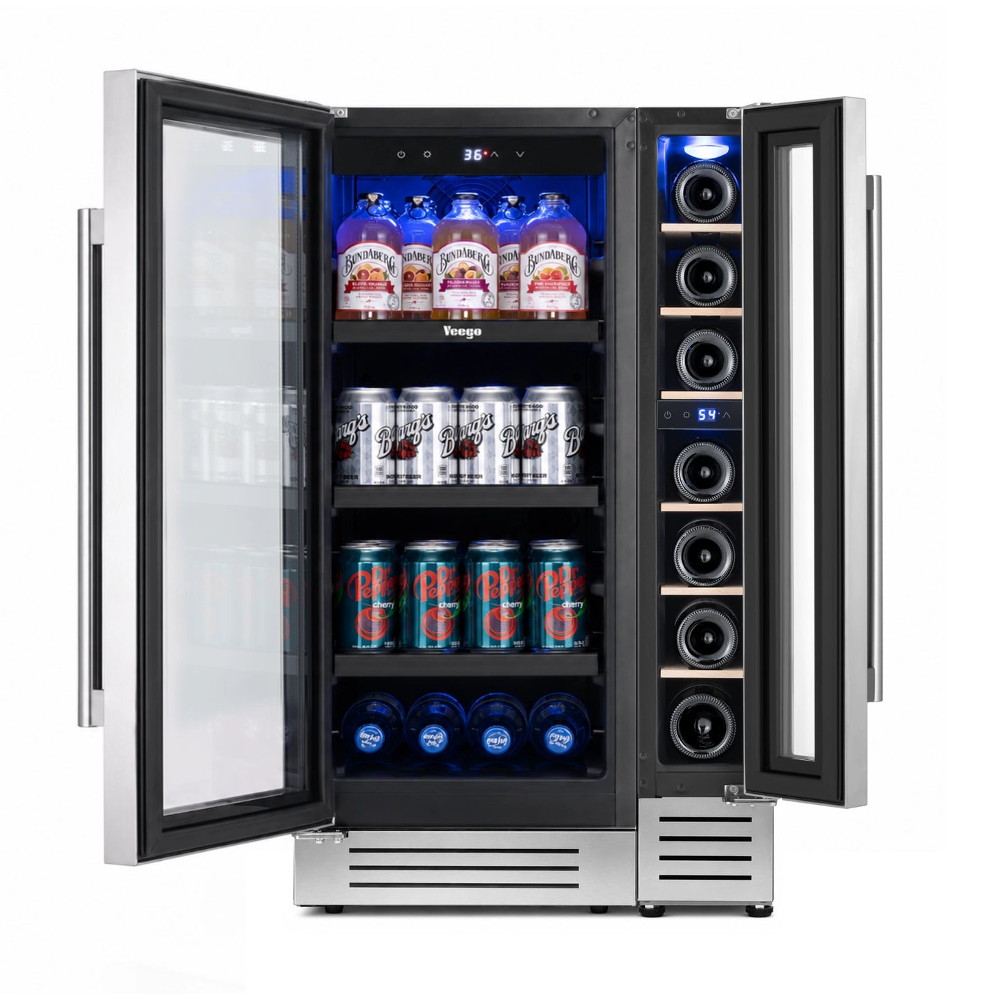 Yeego Wine & Beverage Fridge Bundle, 7 Bottles & 100 Cans