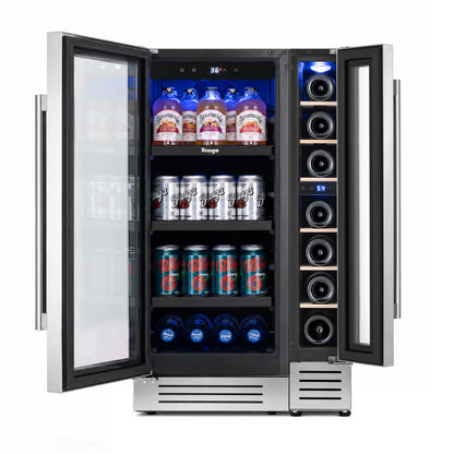 Yeego Wine & Beverage Fridge Bundle, 7 Bottles & 100 Cans