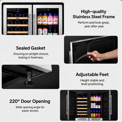 Yeego 30" Wine Beverage Fridge Dual Zone 2 Sets
