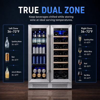 Yeego French Door Wine Beverage Fridge
