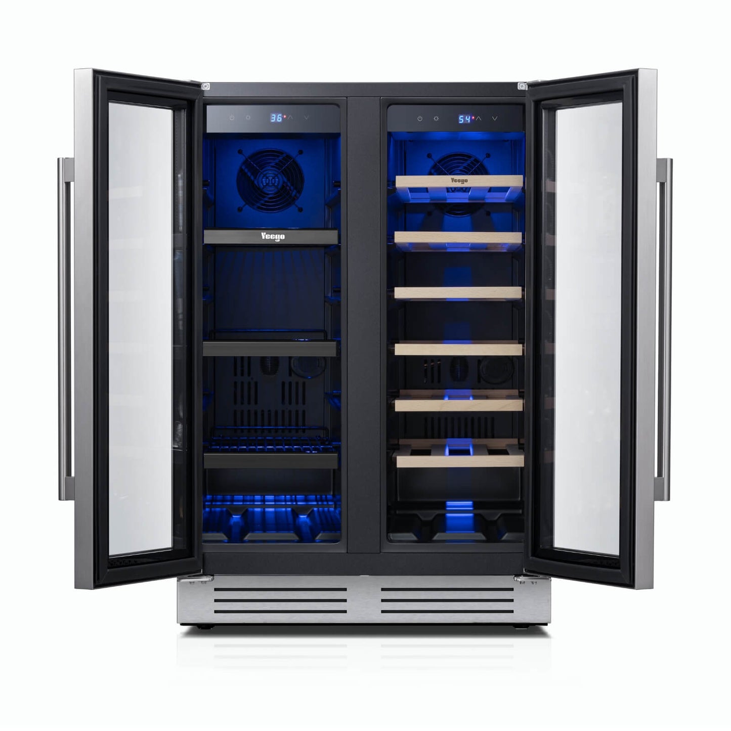 Yeego 24 inch Wine and Beverage Fridge, French Door