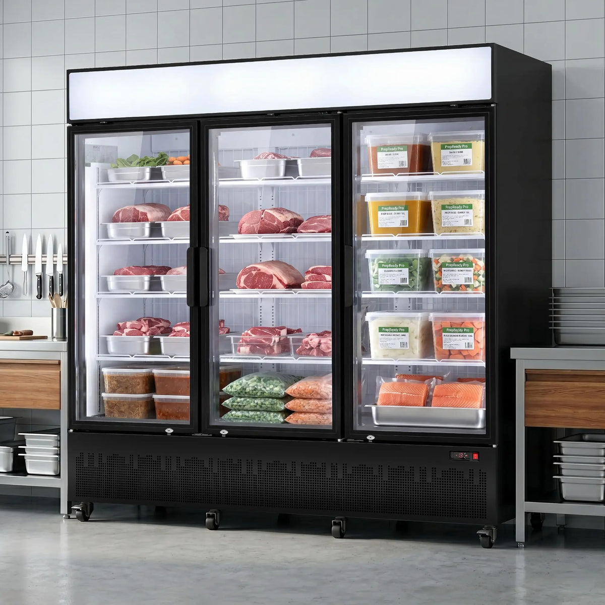 Yeego 62.3 Cu. Ft. 3-Door Commercial Reach-In Freezer