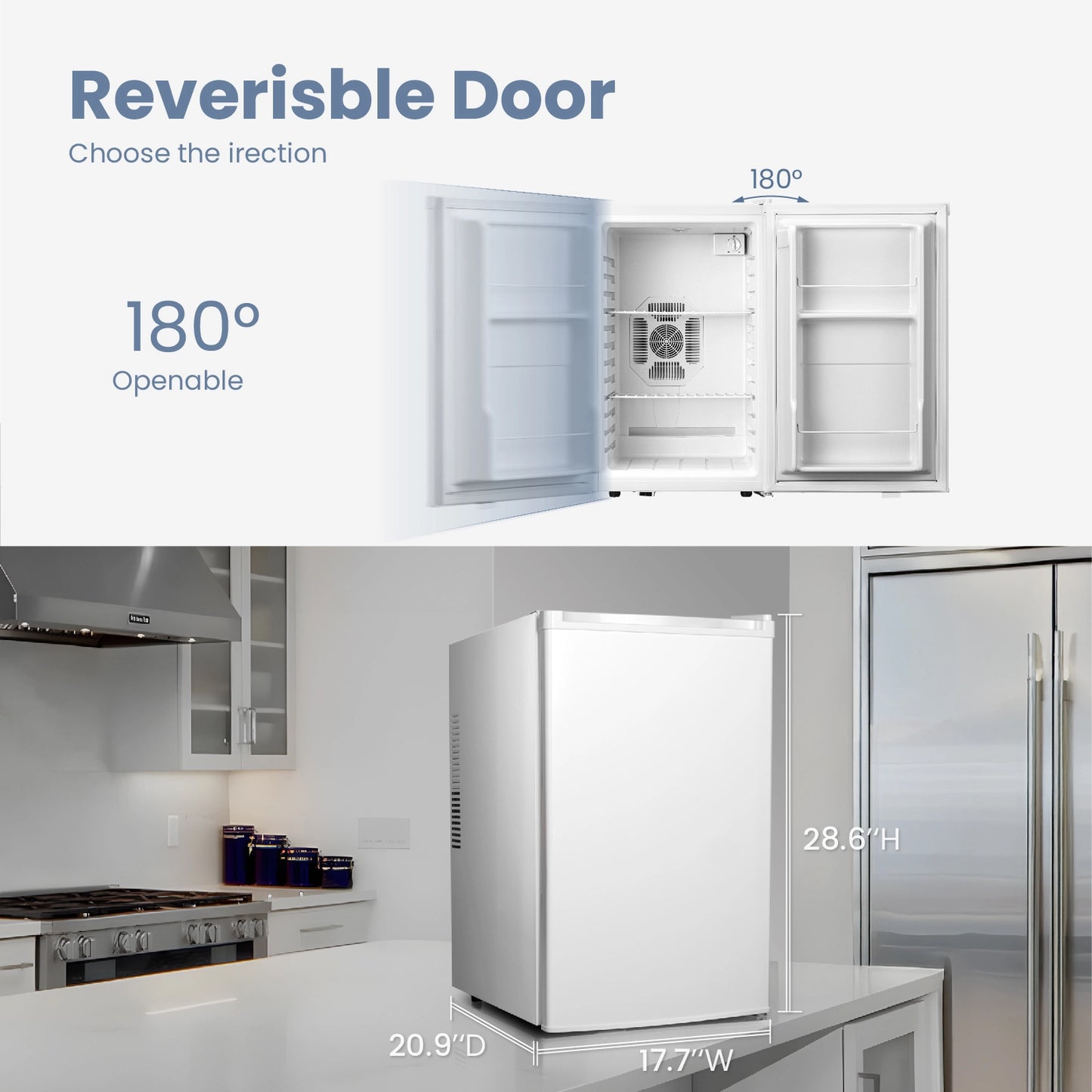 Yeego 17.72-inch 2.47 Cu.Ft Freestanding Beverage Refrigerator