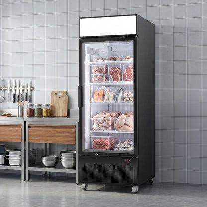 Yeego 18.9 Cu. Ft. Single-Door Commercial Glass Freezer