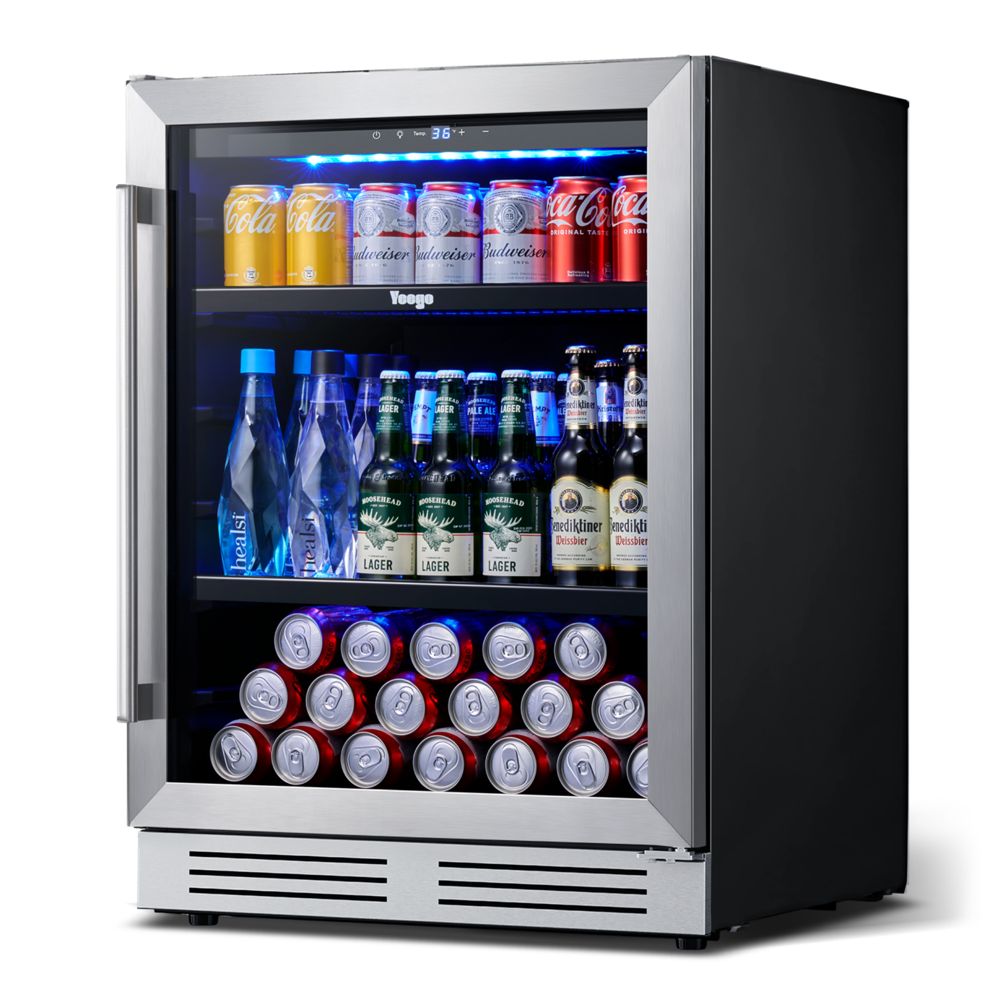 24 Inch Wide 180 Cans Beverage Drink Fridge, Built-In or Freestanding