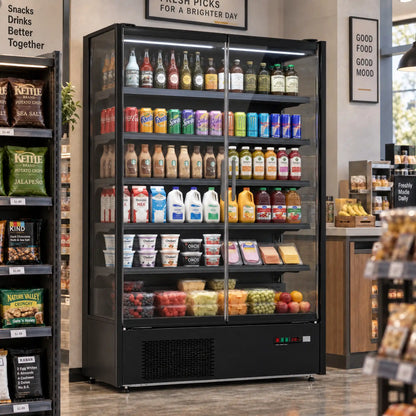 Yeego 45.6 Cu.Ft. 2-Door Open Air Merchandiser Refrigerator