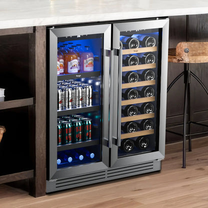 Yeego 30” French Door Wine Beverage Fridge