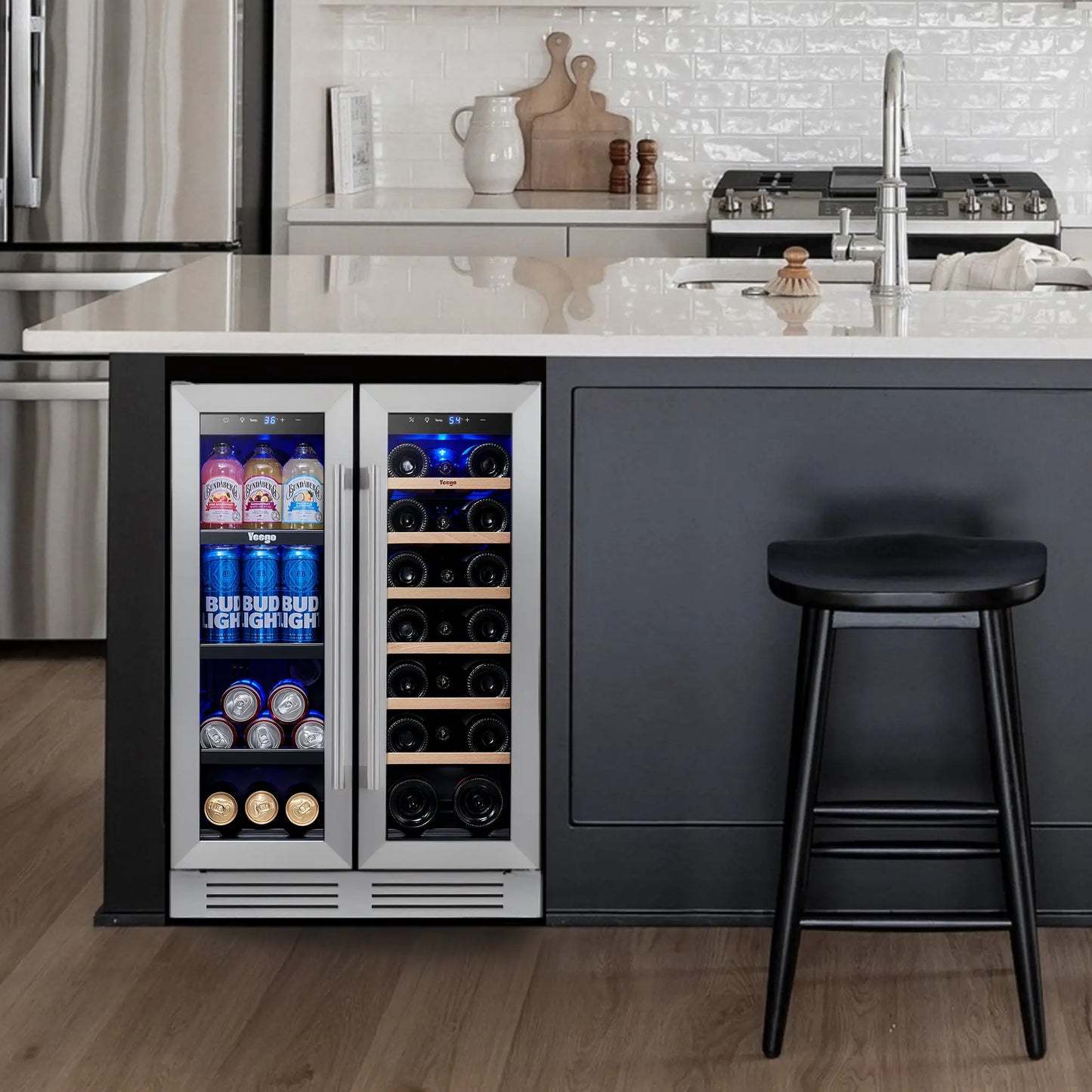 Yeego French Door Wine Beverage Fridge