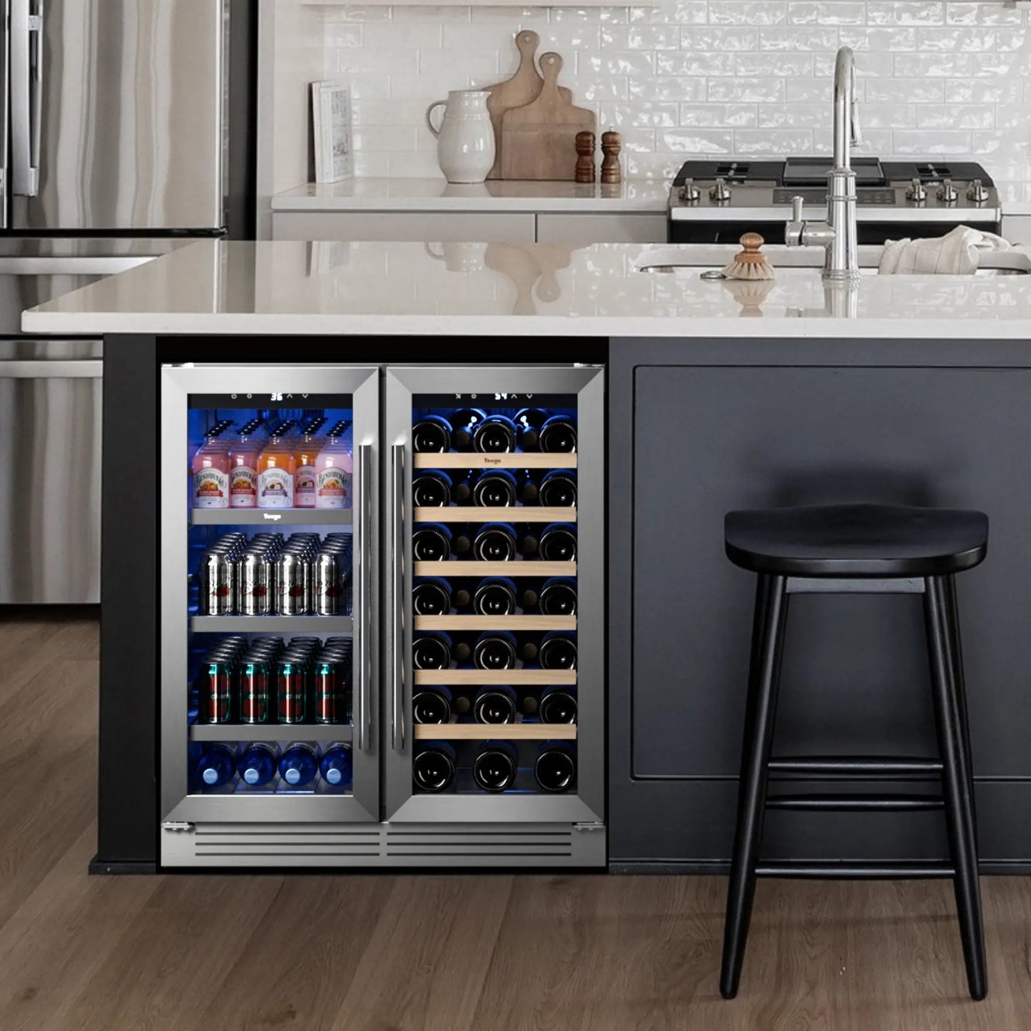 Yeego 30” French Door Wine Beverage Fridge