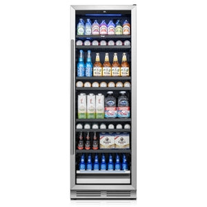 Yeego Beverage Refrigerator - 24 inch 378 Cans Beer Cooler with Glass Door