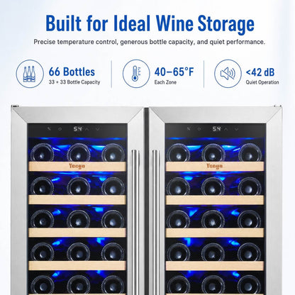 Yeego 30" Wine Fridge Bundle 66 Bottles
