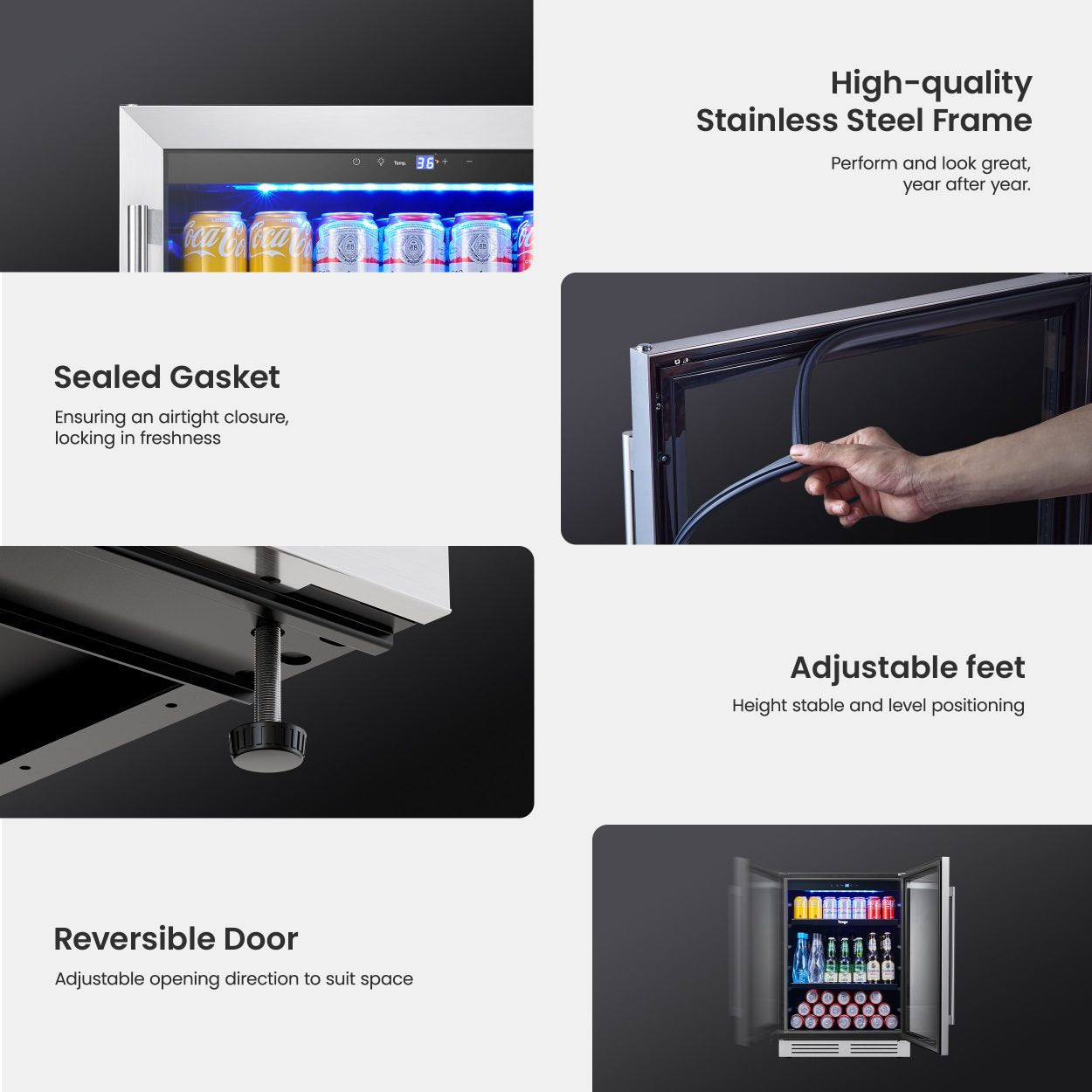 yeego bs24 drinks fridge detail display