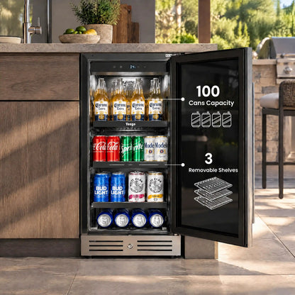 Yeego 15'' Outdoor Beverage Fridge, 100 Cans