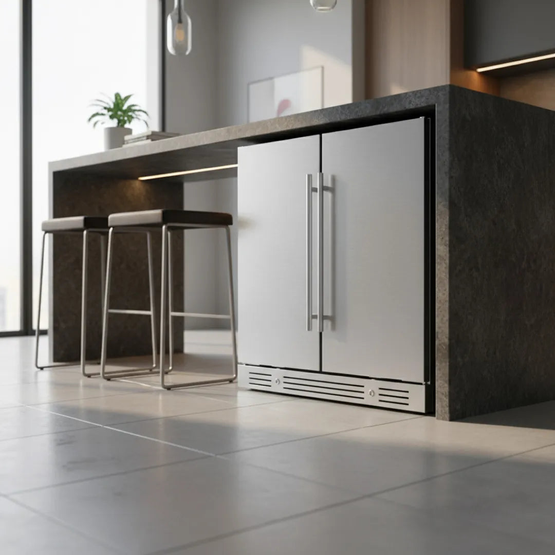 Yeego 30'' Outdoor Wine Beverage Fridge, 80 Cans 33 Bottles