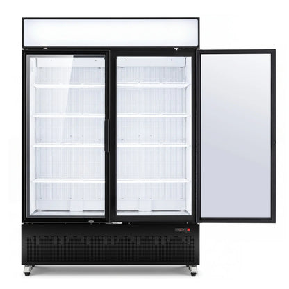 Yeego 41.9 Cu. Ft. 2-Door Commercial Display Freezer