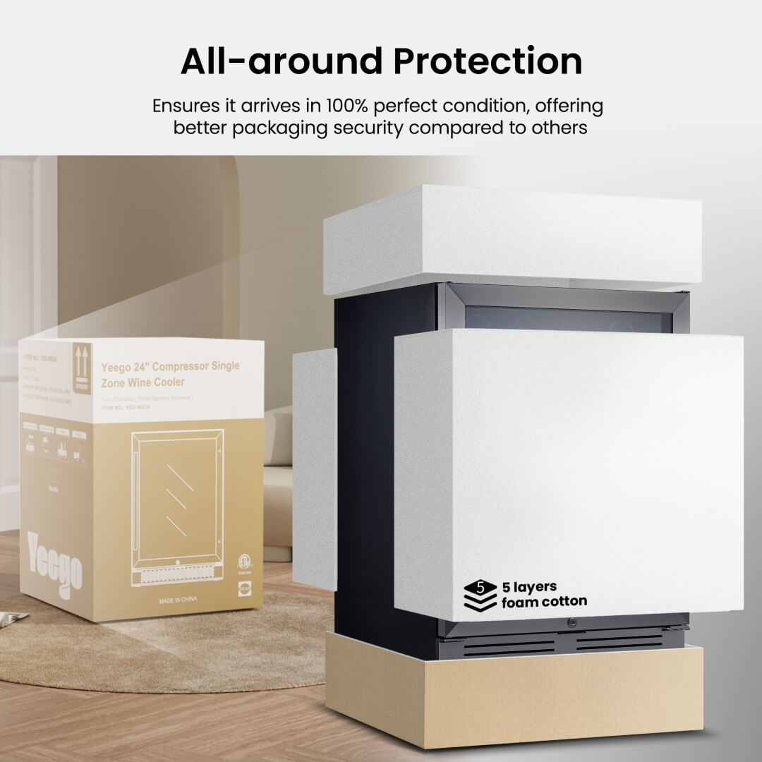 wd24 wine refrigerator transport packaging schematic