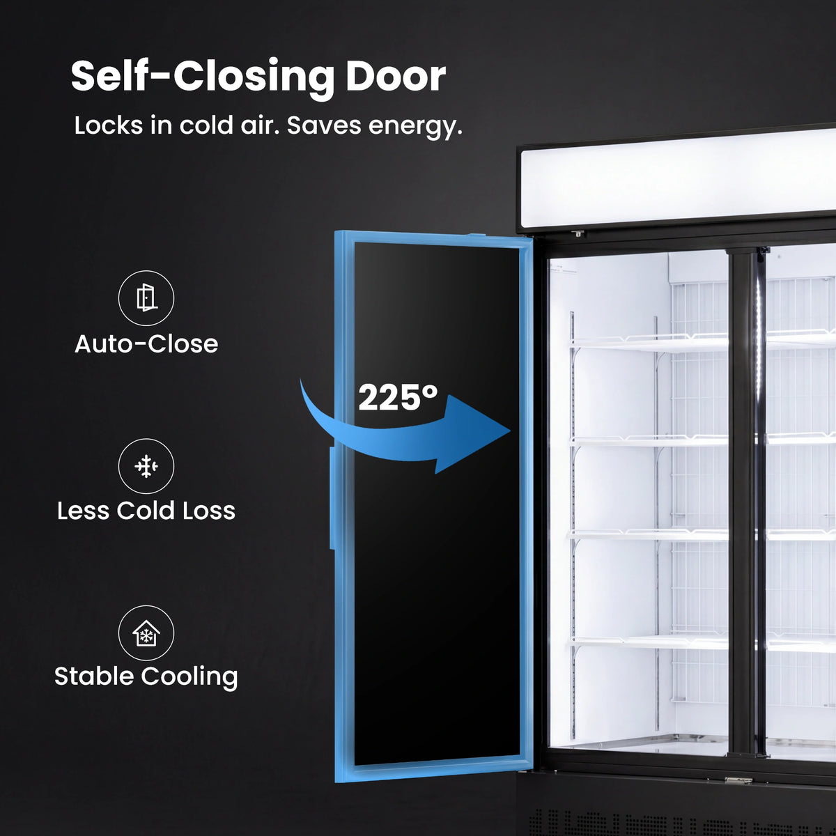 Yeego 62.3 Cu. Ft. 3-Door Commercial Reach-In Freezer